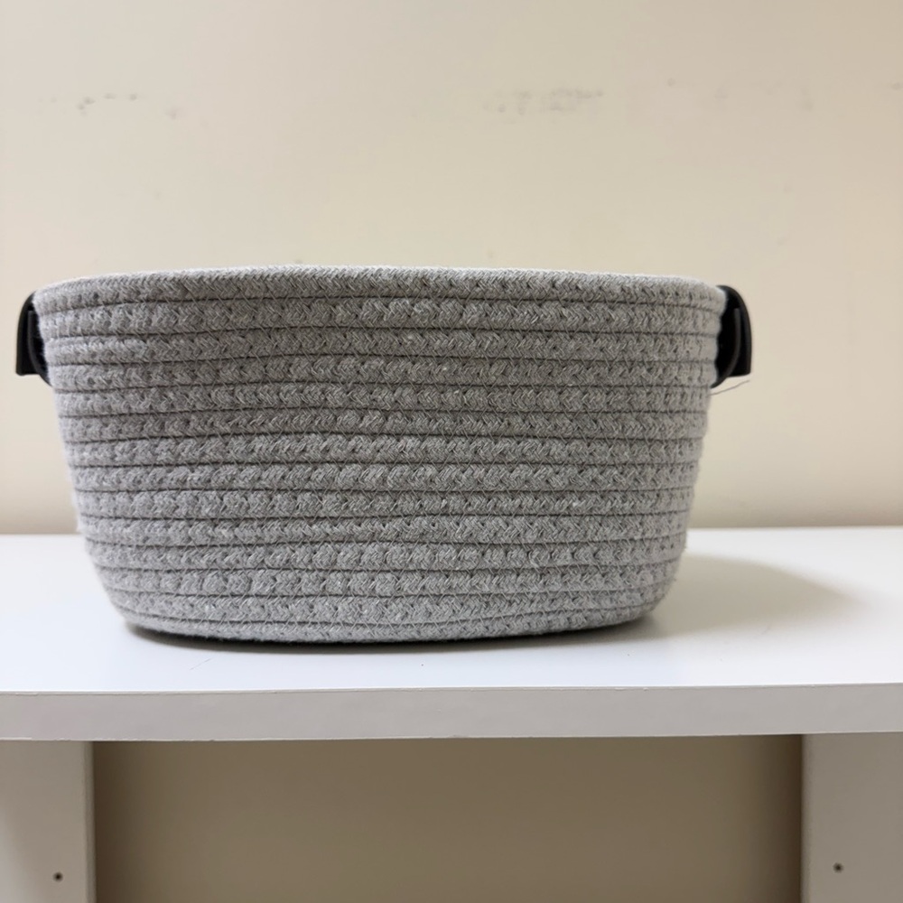 Gray Woven Storage Basket (2 available)